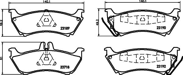 HELLA 8DB 355 009-241 - Kit pastiglie freno, Freno a disco www.autoricambit.com