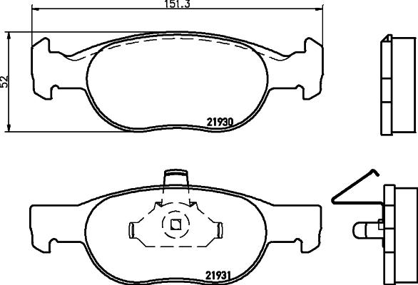 HELLA 8DB 355 009-231 - Kit pastiglie freno, Freno a disco www.autoricambit.com