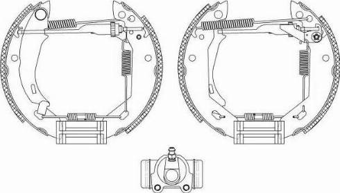 HELLA 8DB 355 004-951 - Kit freno, freni a tamburo www.autoricambit.com