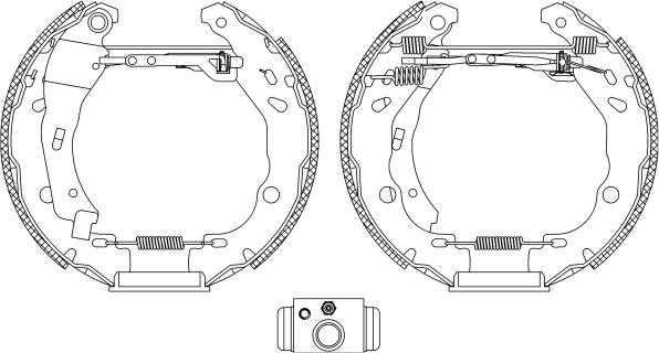 HELLA 8DB 355 004-901 - Kit freno, freni a tamburo www.autoricambit.com