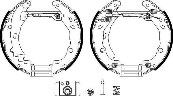 HELLA 8DB 355 004-911 - Kit freno, freni a tamburo www.autoricambit.com