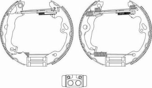 HELLA 8DB 355 004-971 - Kit freno, freni a tamburo www.autoricambit.com