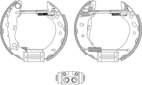 HELLA 8DB 355 004-441 - Kit freno, freni a tamburo www.autoricambit.com