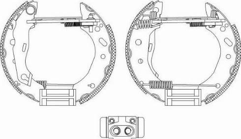 HELLA 8DB 355 004-451 - Kit freno, freni a tamburo www.autoricambit.com