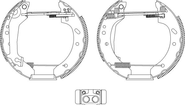 HELLA 8DB 355 004-411 - Kit freno, freni a tamburo www.autoricambit.com