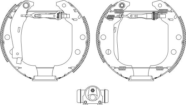 HELLA 8DB 355 004-591 - Kit freno, freni a tamburo www.autoricambit.com