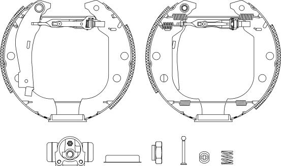 HELLA 8DB 355 004-551 - Kit freno, freni a tamburo www.autoricambit.com