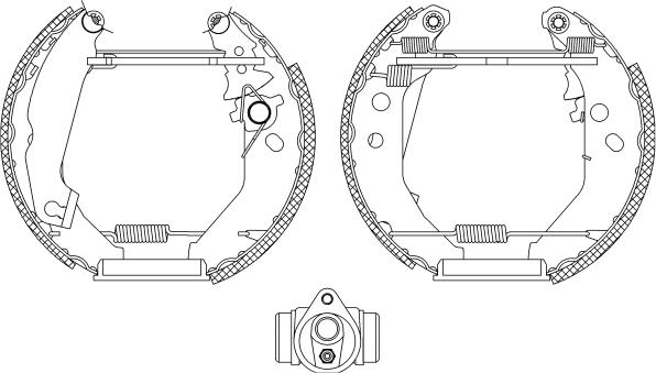 HELLA 8DB 355 004-561 - Kit freno, freni a tamburo www.autoricambit.com