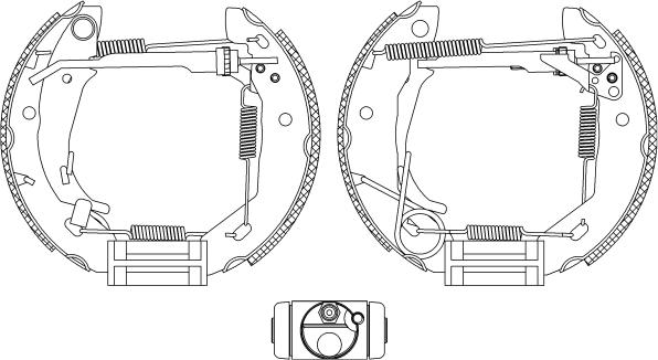 HELLA 8DB 355 004-521 - Kit freno, freni a tamburo www.autoricambit.com