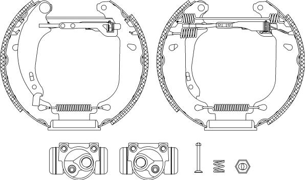 HELLA 8DB 355 004-641 - Kit freno, freni a tamburo www.autoricambit.com