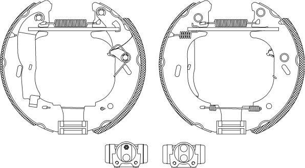 HELLA 8DB 355 004-681 - Kit freno, freni a tamburo www.autoricambit.com