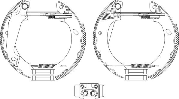 HELLA 8DB 355 004-031 - Kit freno, freni a tamburo www.autoricambit.com