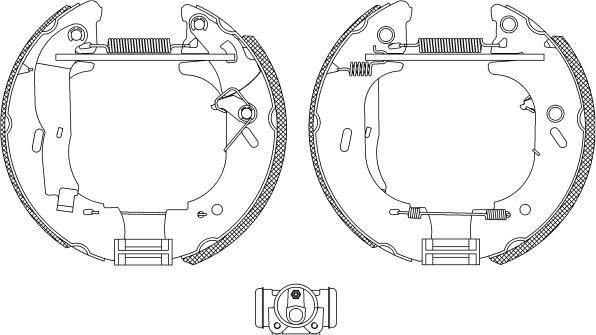 HELLA 8DB 355 004-141 - Kit freno, freni a tamburo www.autoricambit.com