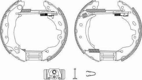 HELLA 8DB 355 004-101 - Kit freno, freni a tamburo www.autoricambit.com