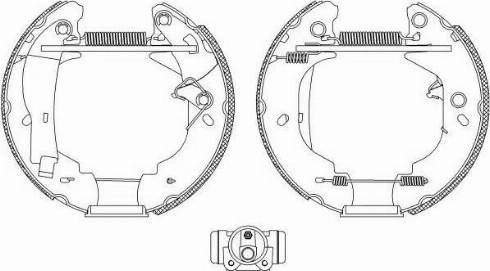 HELLA 8DB 355 004-111 - Kit freno, freni a tamburo www.autoricambit.com