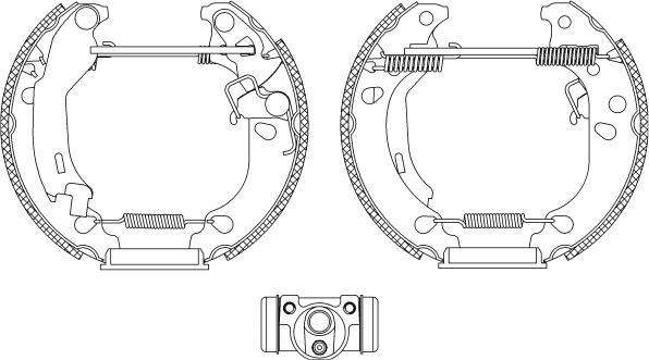 HELLA 8DB 355 004-891 - Kit freno, freni a tamburo www.autoricambit.com