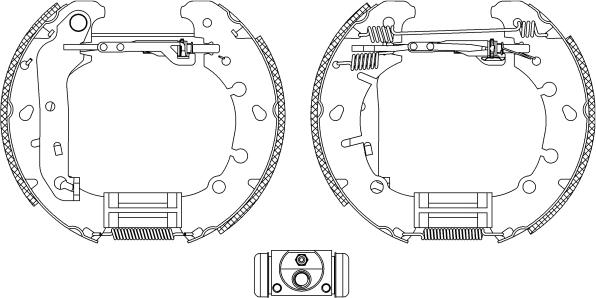 HELLA 8DB 355 004-841 - Kit freno, freni a tamburo www.autoricambit.com