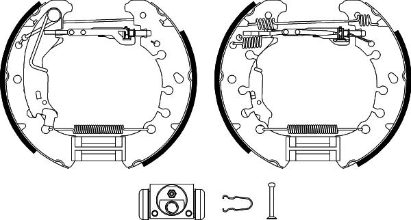 HELLA 8DB 355 004-881 - Kit freno, freni a tamburo www.autoricambit.com