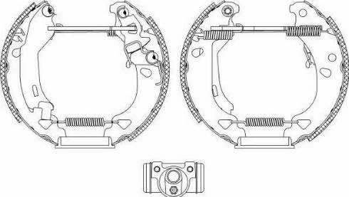 HELLA 8DB 355 004-341 - Kit freno, freni a tamburo www.autoricambit.com