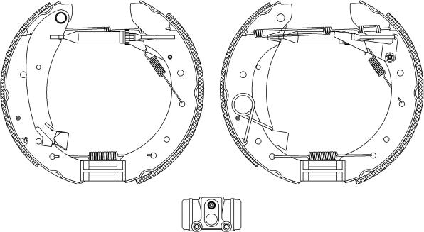 HELLA 8DB 355 004-241 - Kit freno, freni a tamburo www.autoricambit.com