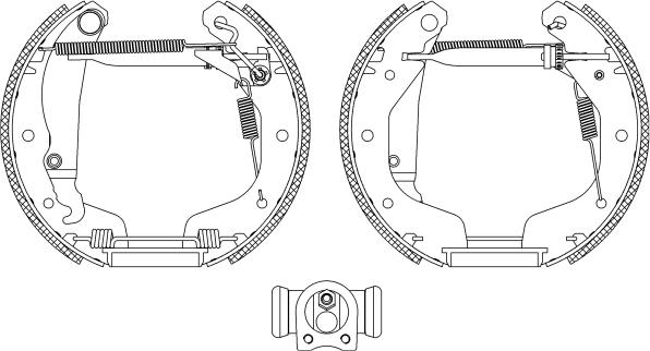 HELLA 8DB 355 004-201 - Kit freno, freni a tamburo www.autoricambit.com