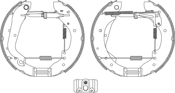 HELLA 8DB 355 004-281 - Kit freno, freni a tamburo www.autoricambit.com