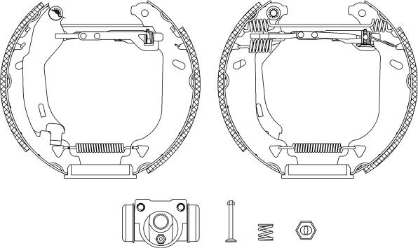 HELLA 8DB 355 004-271 - Kit freno, freni a tamburo www.autoricambit.com