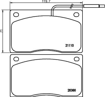 HELLA 8DB 355 005-931 - Kit pastiglie freno, Freno a disco www.autoricambit.com