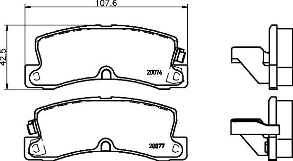 HELLA 8DB 355 005-691 - Kit pastiglie freno, Freno a disco www.autoricambit.com