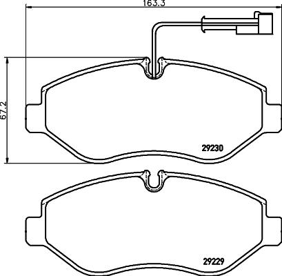 HELLA 8DB 355 005-611 - Kit pastiglie freno, Freno a disco www.autoricambit.com