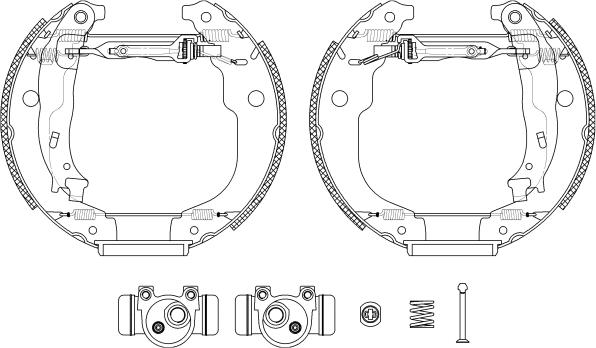 HELLA 8DB 355 005-001 - Kit freno, freni a tamburo www.autoricambit.com