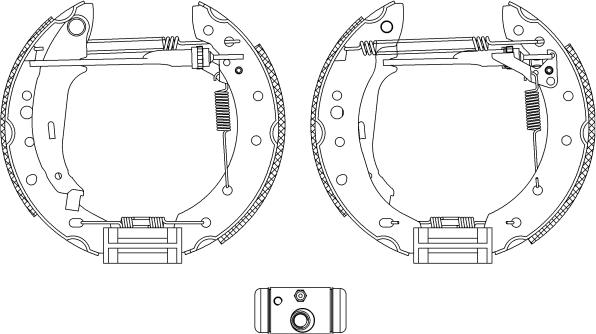 HELLA 8DB 355 005-121 - Kit freno, freni a tamburo www.autoricambit.com