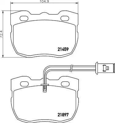 HELLA 8DB 355 005-841 - Kit pastiglie freno, Freno a disco www.autoricambit.com