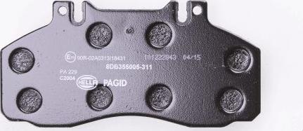 HELLA 8DB 355 005-311 - Kit pastiglie freno, Freno a disco www.autoricambit.com