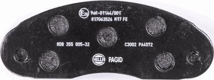 HELLA 8DB 355 005-321 - Kit pastiglie freno, Freno a disco www.autoricambit.com