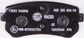 HELLA 8DB 355 006-961 - Kit pastiglie freno, Freno a disco www.autoricambit.com