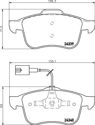 HELLA 8DB 355 006-901 - Kit pastiglie freno, Freno a disco www.autoricambit.com