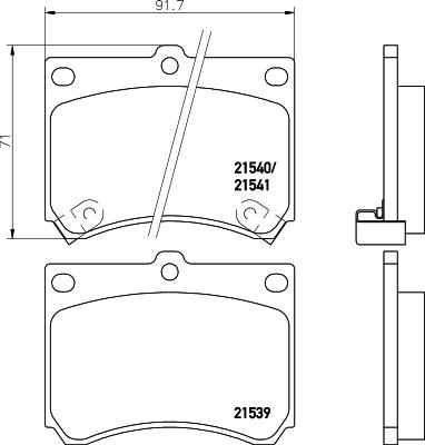 HELLA 8DB 355 027-031 - Kit pastiglie freno, Freno a disco www.autoricambit.com