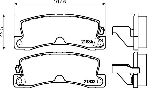 HELLA 8DB 355 006-431 - Kit pastiglie freno, Freno a disco www.autoricambit.com