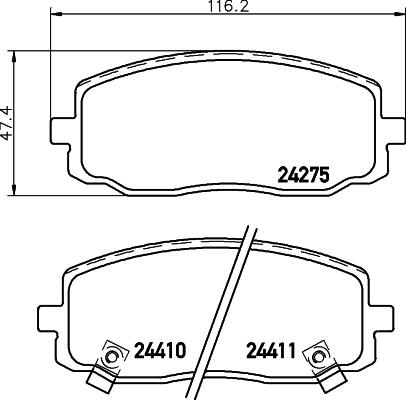 HELLA 8DB 355 006-571 - Kit pastiglie freno, Freno a disco www.autoricambit.com