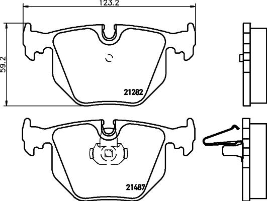 HELLA 8DB 355 006-691 - Kit pastiglie freno, Freno a disco www.autoricambit.com