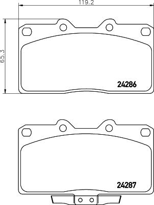 HELLA 8DB 355 006-641 - Kit pastiglie freno, Freno a disco www.autoricambit.com