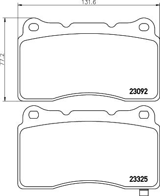 HELLA 8DB 355 006-601 - Kit pastiglie freno, Freno a disco www.autoricambit.com