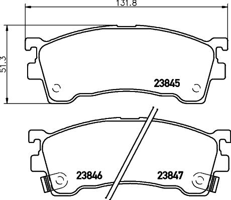 HELLA 8DB 355 006-621 - Kit pastiglie freno, Freno a disco www.autoricambit.com