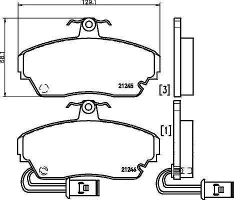 HELLA 8DB 355 006-291 - Kit pastiglie freno, Freno a disco www.autoricambit.com