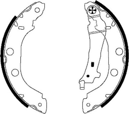 HELLA 8DB 355 001-751 - Kit freno, freni a tamburo www.autoricambit.com