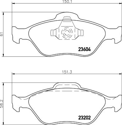 HELLA 8DB 355 008-901 - Kit pastiglie freno, Freno a disco www.autoricambit.com