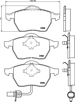 HELLA 8DB 355 008-911 - Kit pastiglie freno, Freno a disco www.autoricambit.com