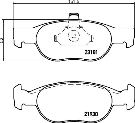 HELLA 8DB 355 008-431 - Kit pastiglie freno, Freno a disco www.autoricambit.com