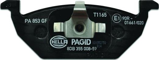 HELLA 8DB 355 008-591 - Kit pastiglie freno, Freno a disco www.autoricambit.com